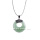 Womens Fashion Coin Green Aventurine Pendant Necklace Sweater Chain Jewelry